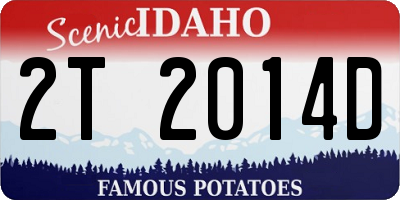 ID license plate 2T2014D