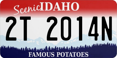 ID license plate 2T2014N