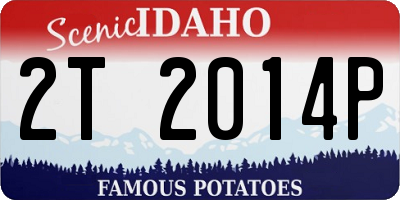 ID license plate 2T2014P