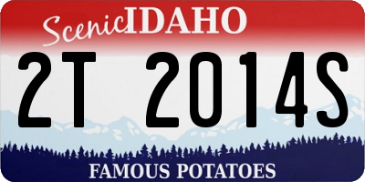 ID license plate 2T2014S