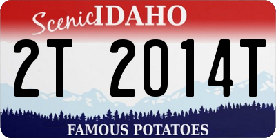 ID license plate 2T2014T