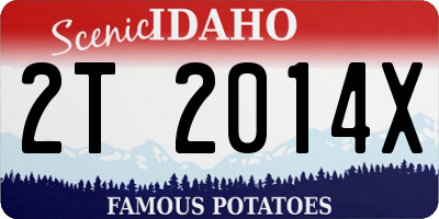 ID license plate 2T2014X