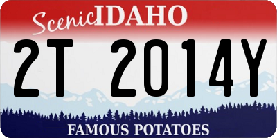 ID license plate 2T2014Y