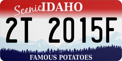 ID license plate 2T2015F
