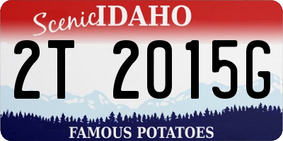 ID license plate 2T2015G