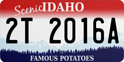 ID license plate 2T2016A