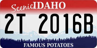 ID license plate 2T2016B