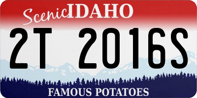 ID license plate 2T2016S