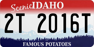 ID license plate 2T2016T