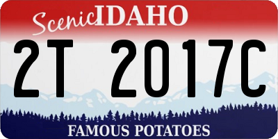 ID license plate 2T2017C