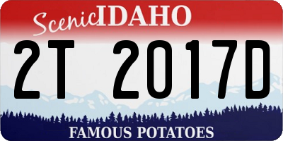 ID license plate 2T2017D