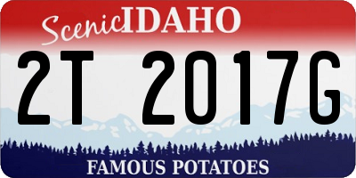 ID license plate 2T2017G