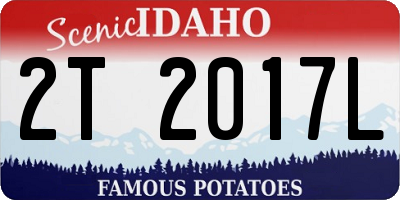 ID license plate 2T2017L