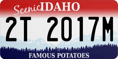 ID license plate 2T2017M