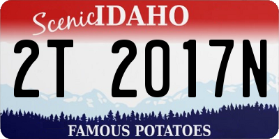 ID license plate 2T2017N
