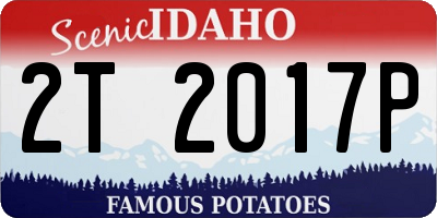 ID license plate 2T2017P