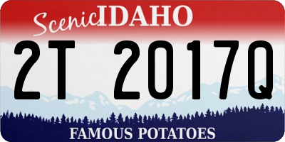 ID license plate 2T2017Q