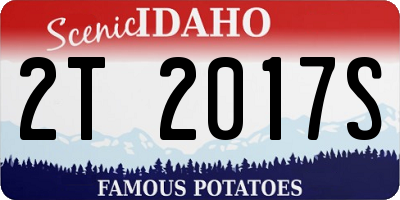 ID license plate 2T2017S