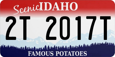 ID license plate 2T2017T