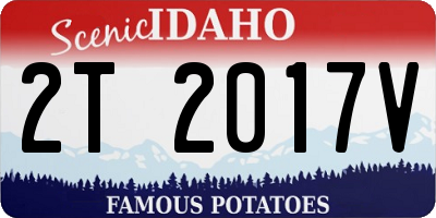 ID license plate 2T2017V