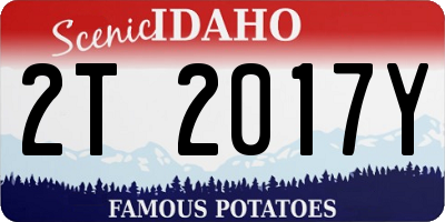 ID license plate 2T2017Y