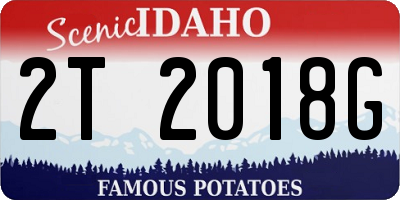 ID license plate 2T2018G