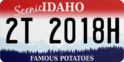 ID license plate 2T2018H