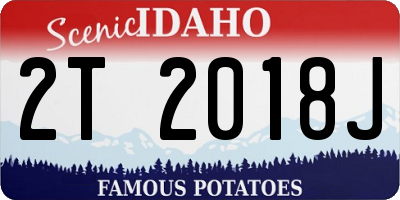 ID license plate 2T2018J