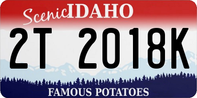 ID license plate 2T2018K