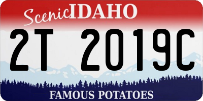 ID license plate 2T2019C