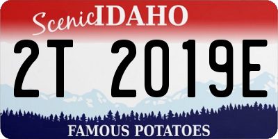 ID license plate 2T2019E