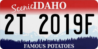 ID license plate 2T2019F