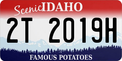 ID license plate 2T2019H