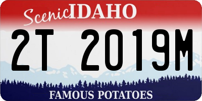 ID license plate 2T2019M