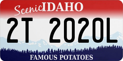 ID license plate 2T2020L