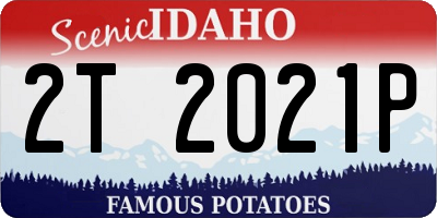 ID license plate 2T2021P