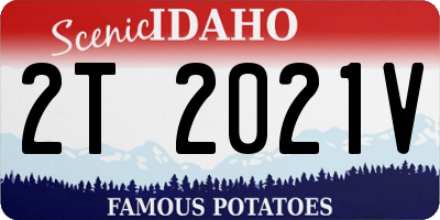 ID license plate 2T2021V