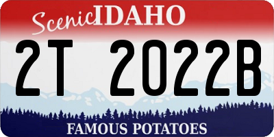 ID license plate 2T2022B