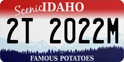 ID license plate 2T2022M
