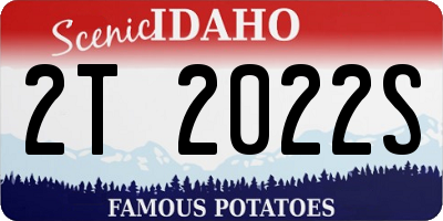 ID license plate 2T2022S