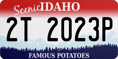 ID license plate 2T2023P