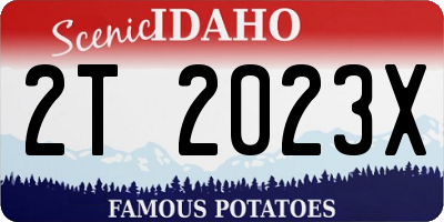 ID license plate 2T2023X