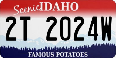 ID license plate 2T2024W