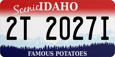 ID license plate 2T2027I