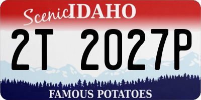 ID license plate 2T2027P