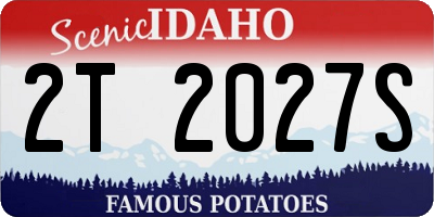 ID license plate 2T2027S