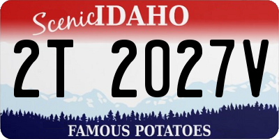 ID license plate 2T2027V