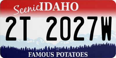 ID license plate 2T2027W