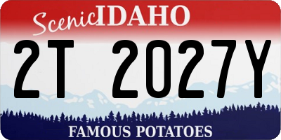 ID license plate 2T2027Y