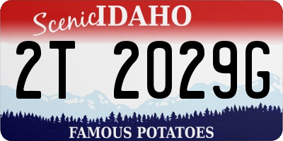ID license plate 2T2029G